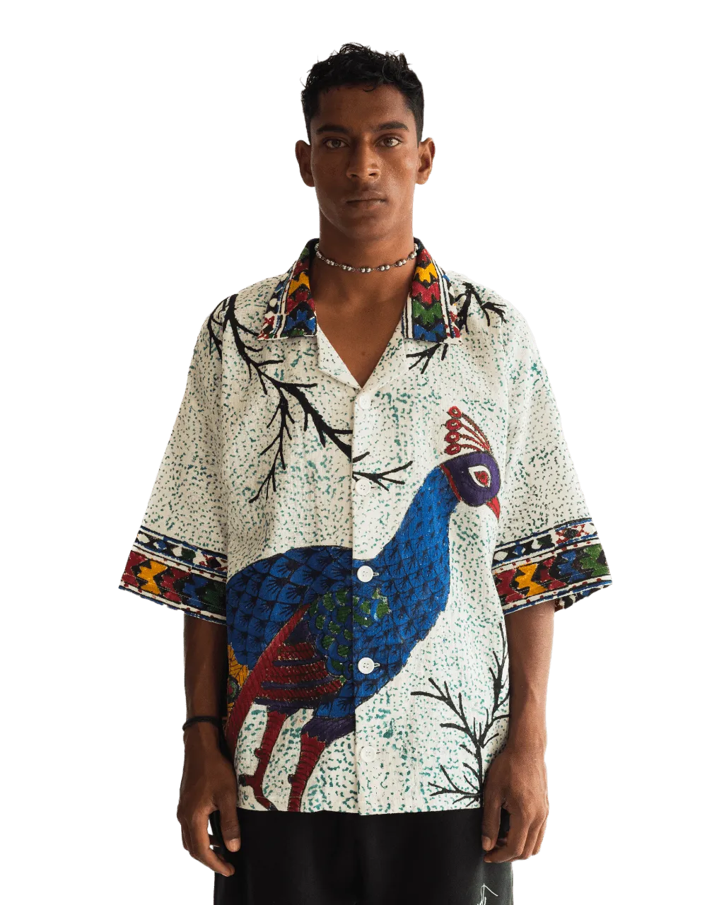 "ETERNAL FOREST" HAND BLOCK PRINT BUTTON DOWN
