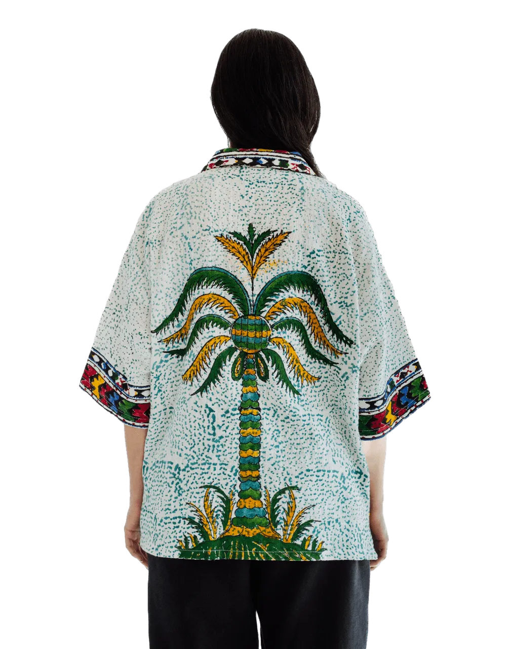 "ETERNAL FOREST" HAND BLOCK PRINT BUTTON DOWN