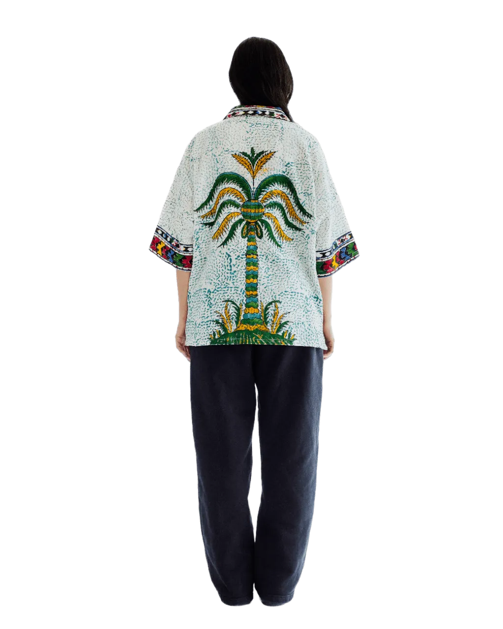 "ETERNAL FOREST" HAND BLOCK PRINT BUTTON DOWN