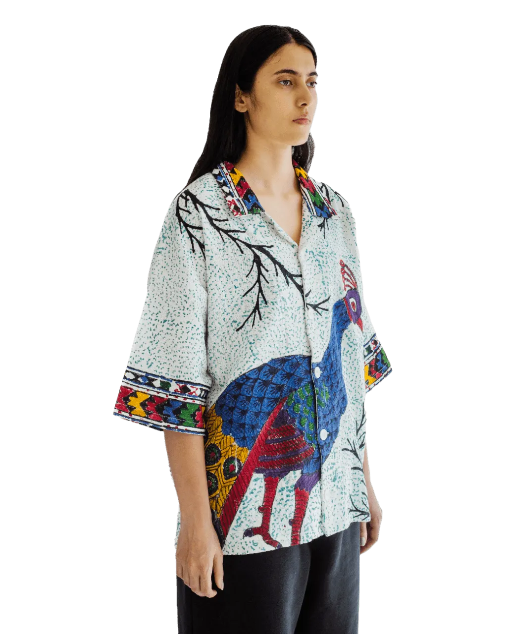 "ETERNAL FOREST" HAND BLOCK PRINT BUTTON DOWN