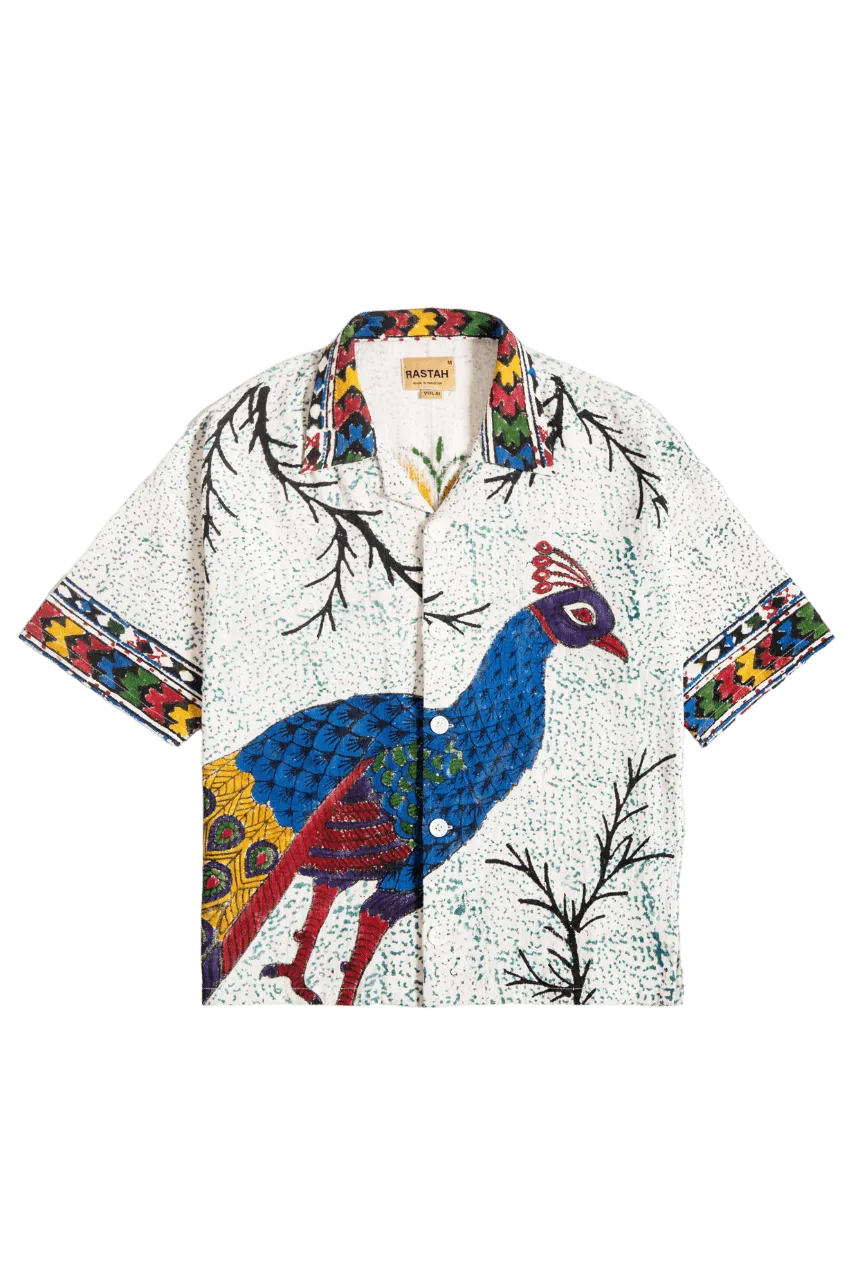 "ETERNAL FOREST" HAND BLOCK PRINT BUTTON DOWN
