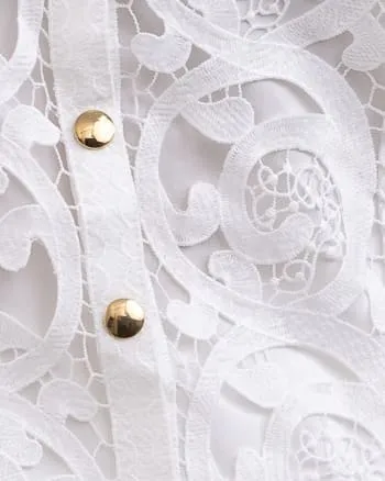"Kelly" Top and Skirt Set | White