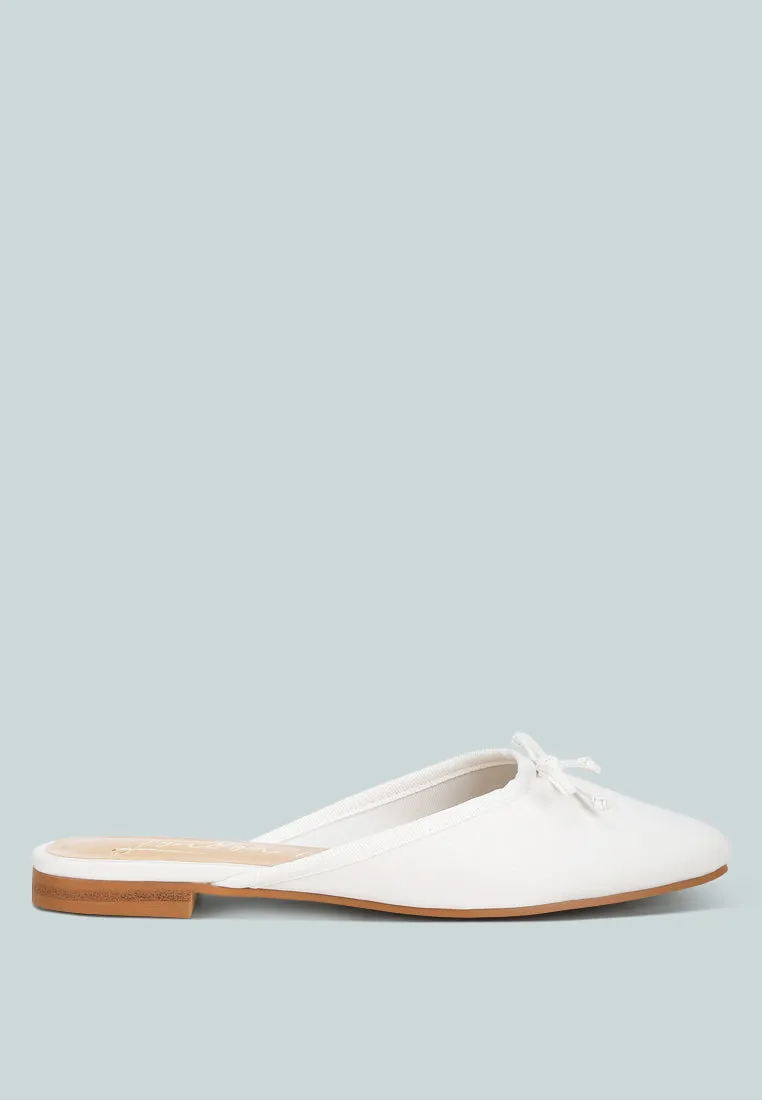 satin bow detail mules by RUW