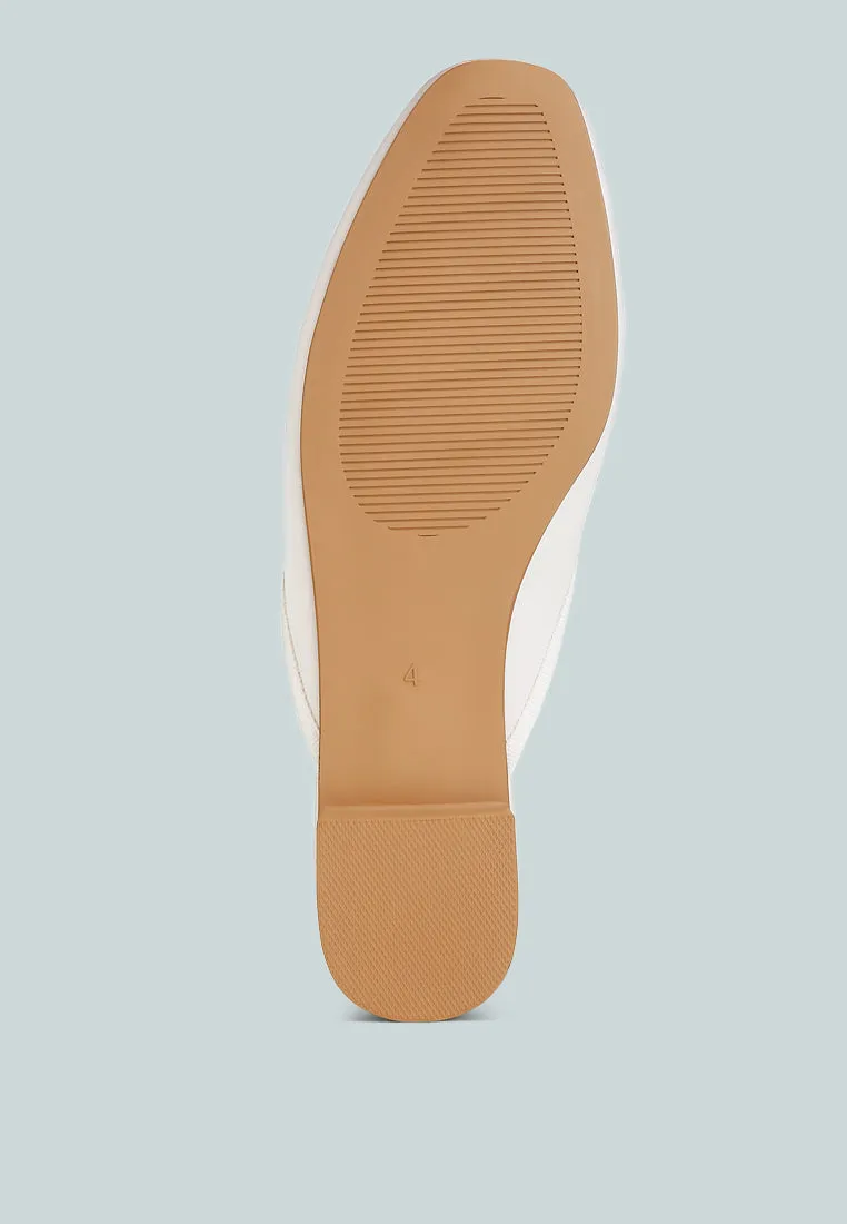 satin bow detail mules by RUW
