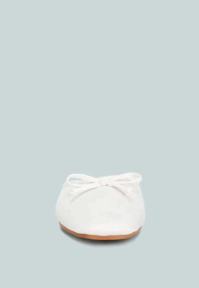 satin bow detail mules by RUW