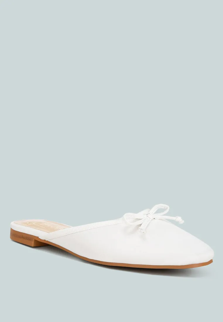satin bow detail mules by RUW