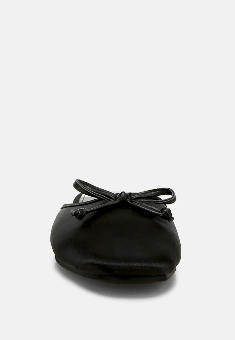 satin bow detail mules by RUW