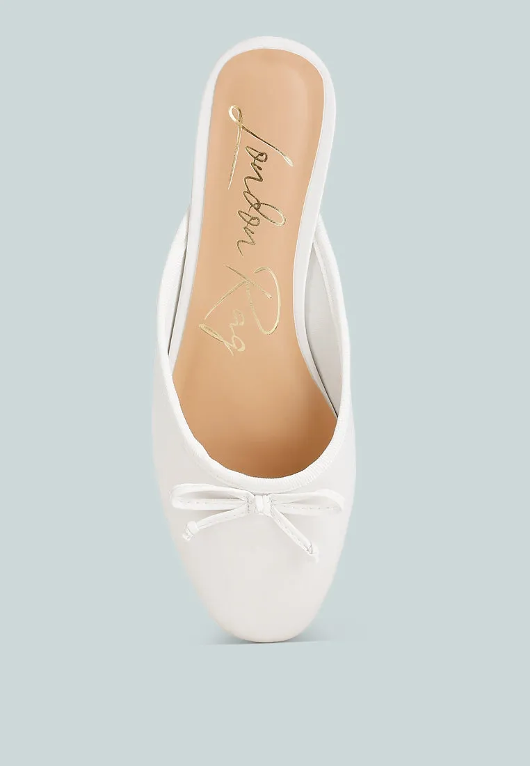 satin bow detail mules by RUW