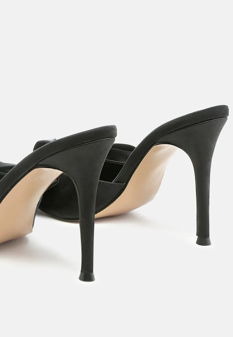 Sidonie Bow Detail High Heel Mules By Ruw