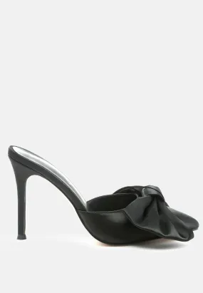 Sidonie Bow Detail High Heel Mules By Ruw
