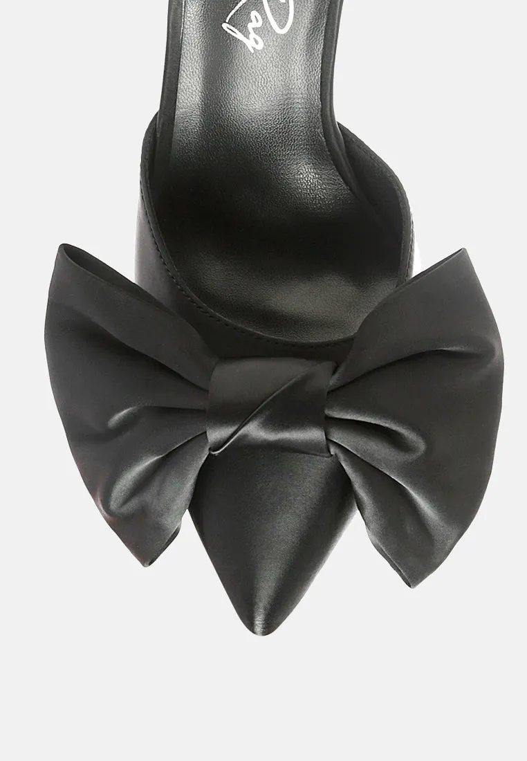 Sidonie Bow Detail High Heel Mules By Ruw