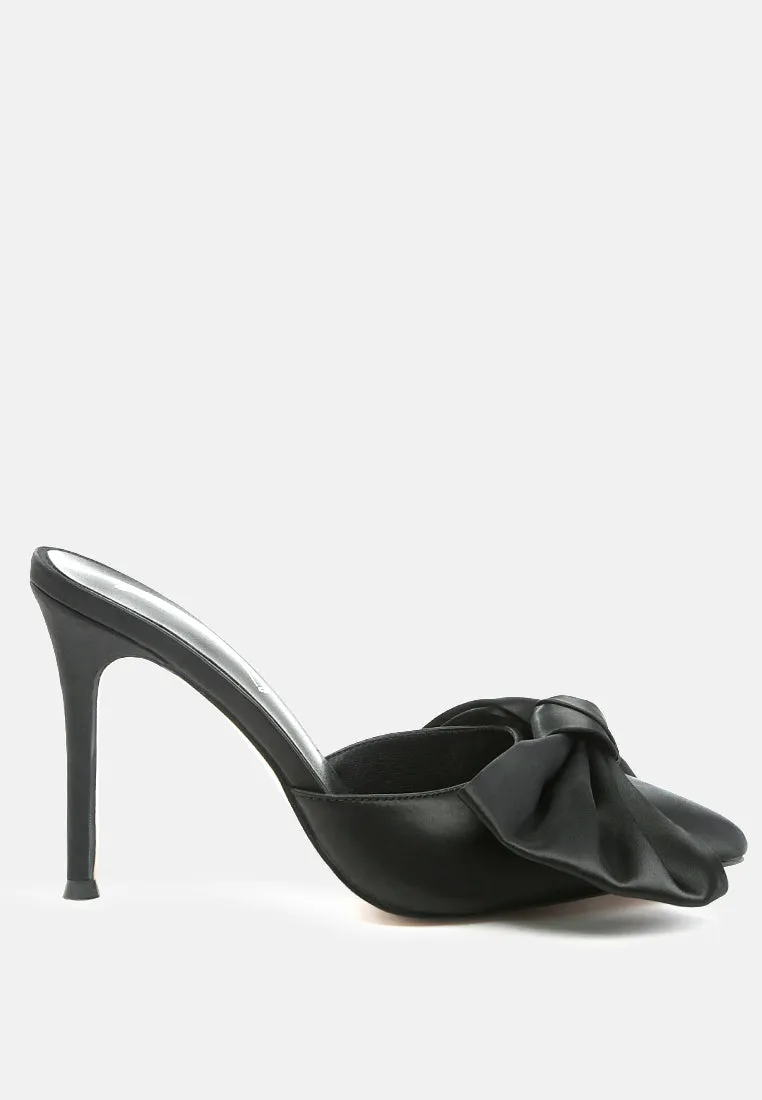 Sidonie Bow Detail High Heel Mules By Ruw