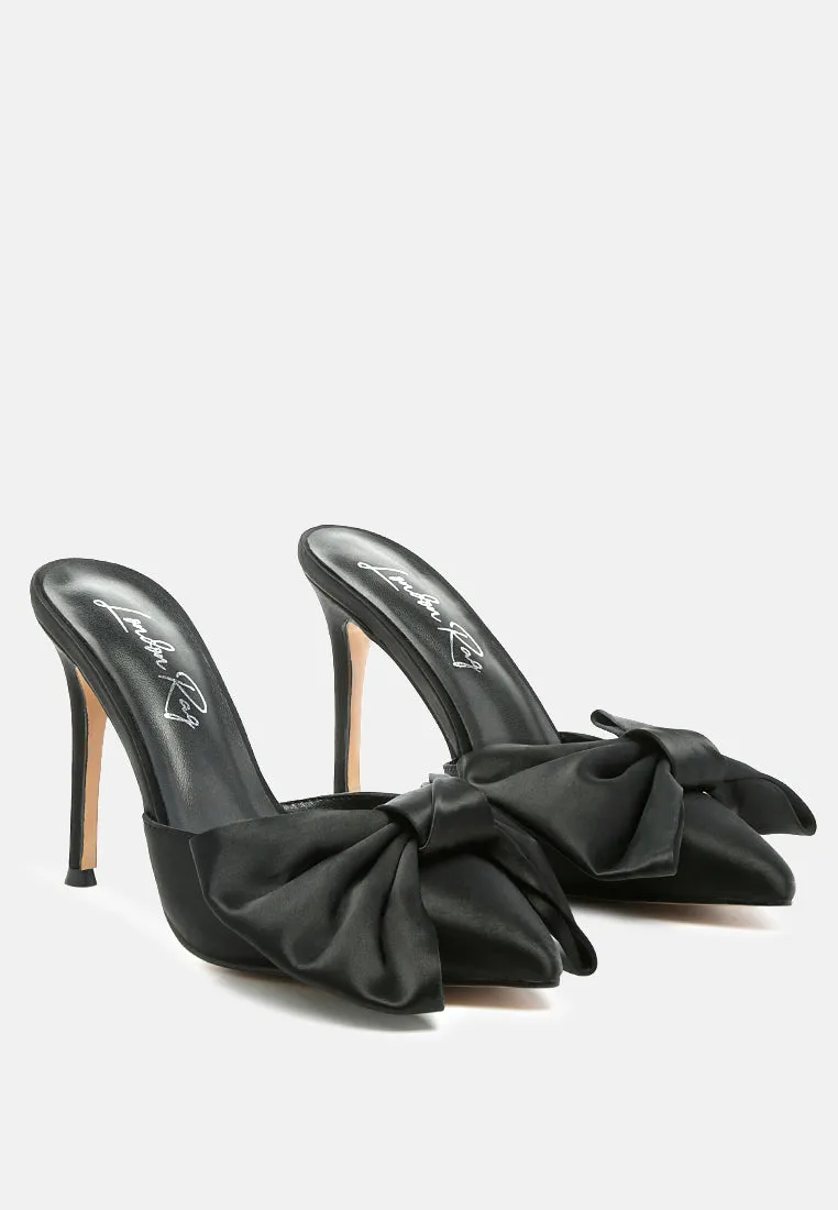Sidonie Bow Detail High Heel Mules By Ruw