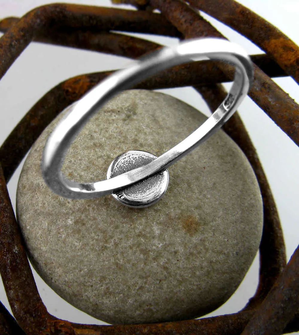 Small Pentagram Symbol Disk Ring
