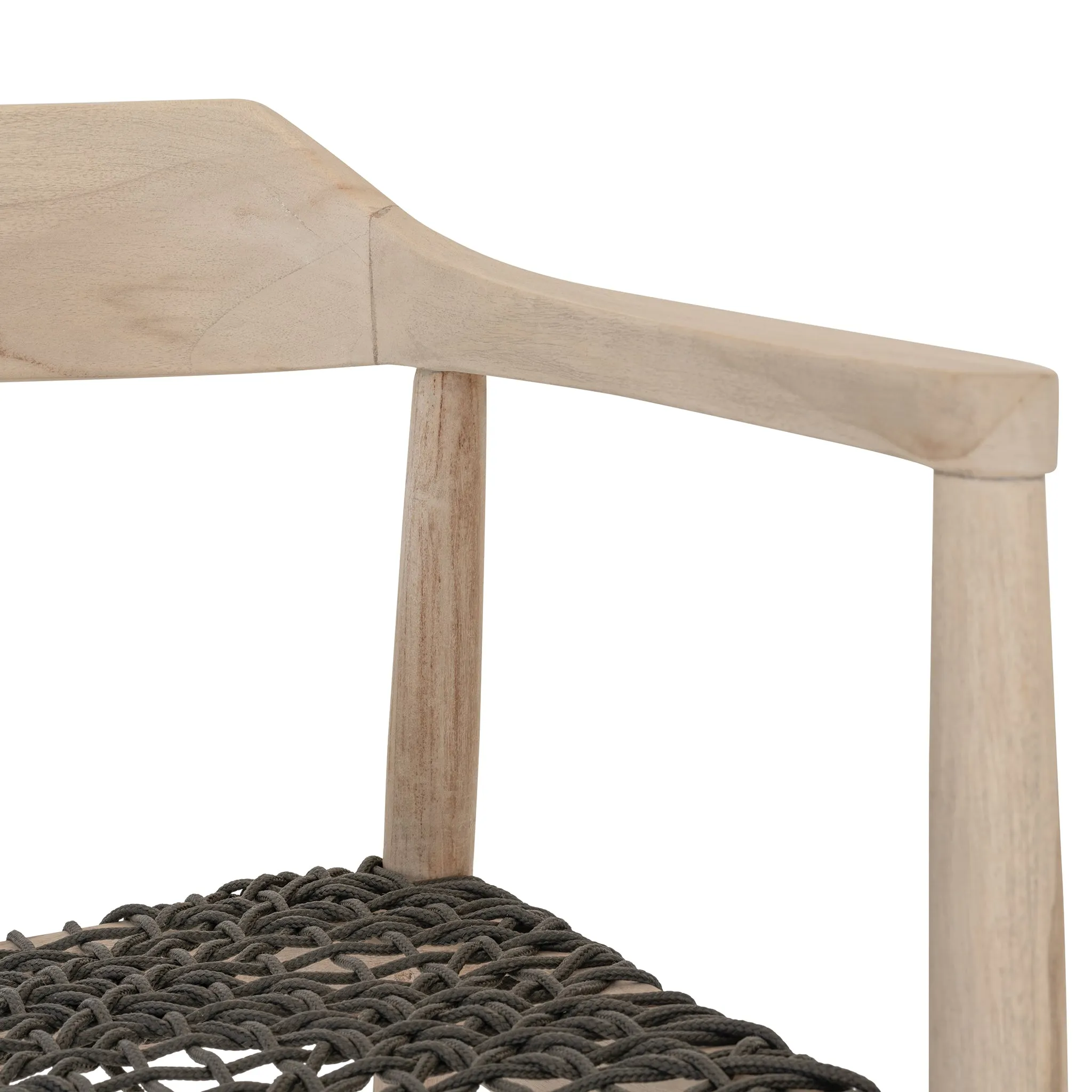 SWENI HORN ROPE ARMCHAIR | CHARCOAL