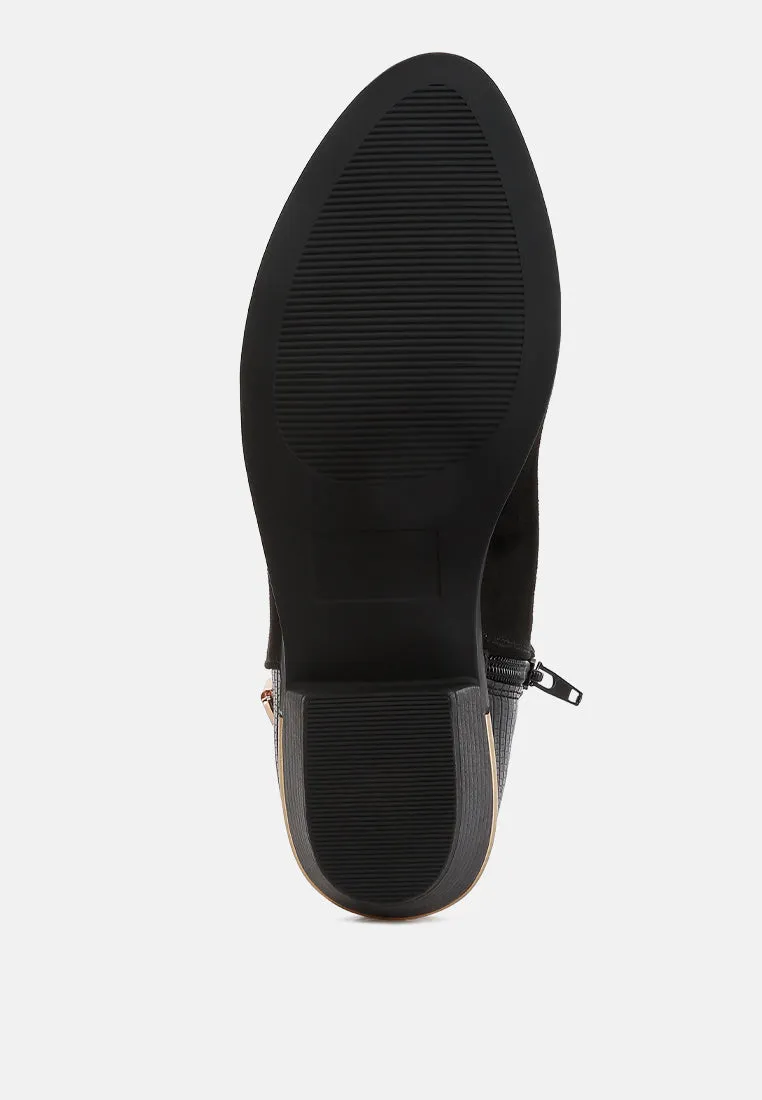 Ulani Belt Detail Ankle Length Boots