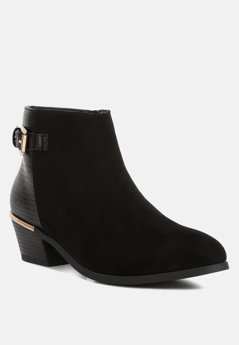 Ulani Belt Detail Ankle Length Boots