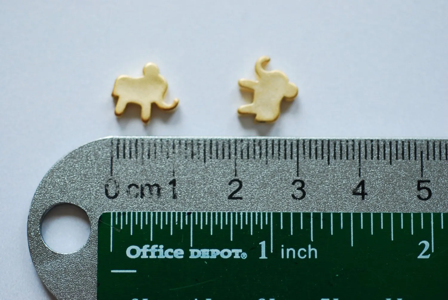 Vermeil Matte Gold Elephant Charm- 18k gold plated over sterling silver, Vermeil Gold Elephant Bead, Gold Elephant Charm Pendant, beads, 100
