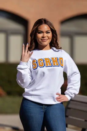 Vintage White SGRHO Sweatshirt (Unisex Sizing)